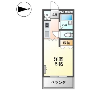 1Kの間取り画像