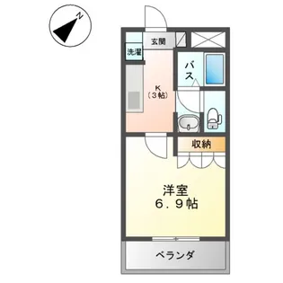 フルハウス西阿知【2階】の間取り