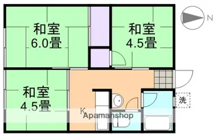 万寿東ハイツ【2階】の間取り