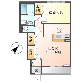 グリーンハウス仁科【1階】の間取り