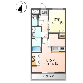 イー ピース ドゥ プリンセス【1階】の間取り