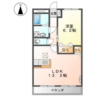 ヴィーブルピア【103号室】の間取り