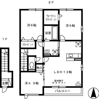 ボナールコート【2階】の間取り