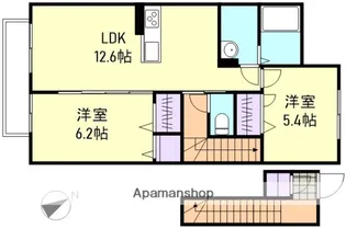 ラーガハウス茶屋町【2階】の間取り