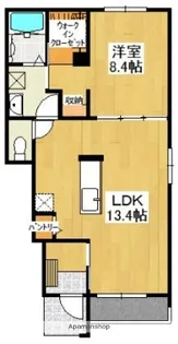ベイコート マビ【1階】の間取り