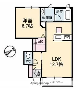 ヴィラ・アンテンヌ【1階】の間取り