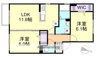 マ・シェリ【2階】の間取り