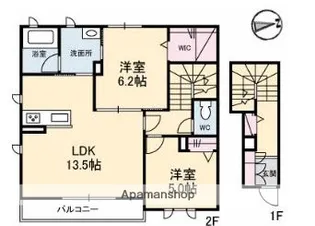 プロヌーブTAKA A棟【2階】の間取り