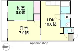リバーサイドヤマモト【3階】の間取り