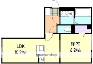 ル・シェル中庄Ⅰ【2階】の間取り