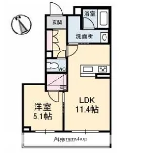 リーストソフィア【2階】の間取り