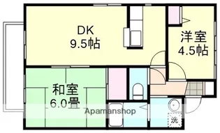 岡山県浅口市金光町大谷【アパート】の間取り