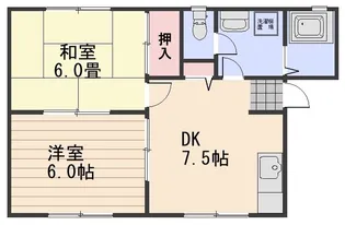 サンライフ四御神【2階】の間取り