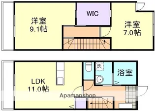 LUNA BASE【2階】の間取り