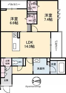 シャーメゾンステージ大島【2階】の間取り