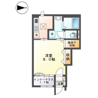 マロンクレスト B【1階】の間取り