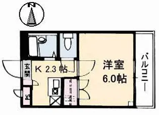 ハッピーハイツ今【3階】の間取り