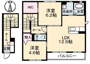 グラン・マーレ 壱番館【2階】の間取り