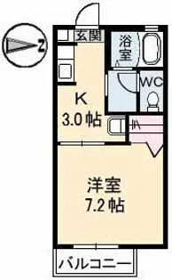 シャーメゾン奥村【1階】の間取り