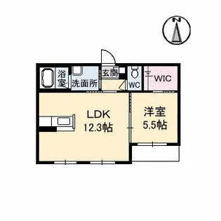 シャーメゾンアマセ【1階】の間取り