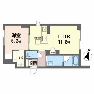 リガーレ中井【1階】の間取り