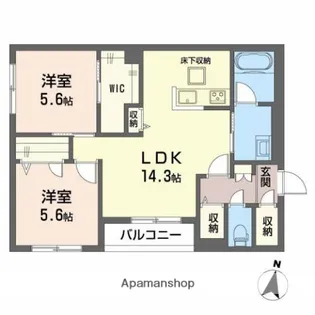 シュポールS【2階】の間取り