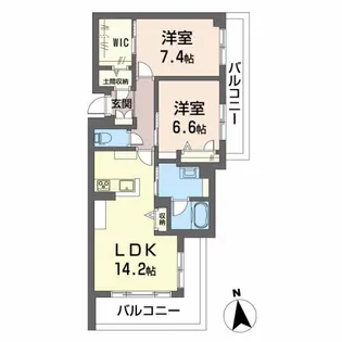 クロムノワール【3階】の間取り