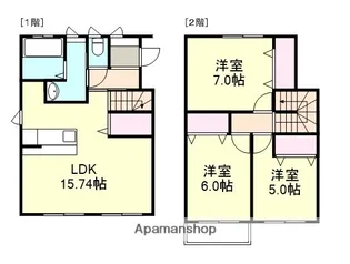 岡山県倉敷市大島【一戸建】の間取り