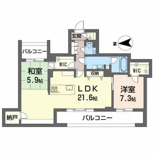 カーサ・カリダ【2階】の間取り
