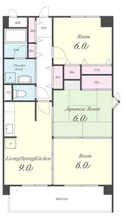 ラプラス新倉敷【203号室】の間取り