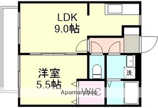 ビバリースクエアB【1階】の間取り