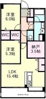 ビ・ウェル酒津公園 グリーンコート【2階】の間取り