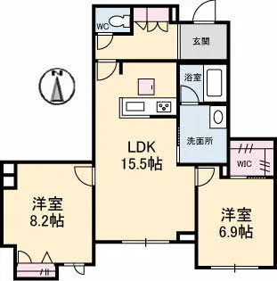 アドバンス【1階】の間取り