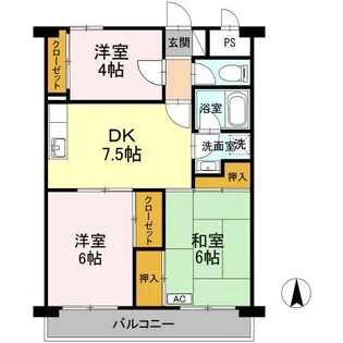 メゾン・ド・昭裕 Ⅰ【3階】の間取り