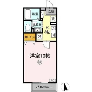 秋桜 B棟【1階】の間取り