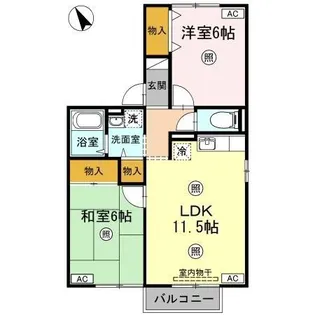 ファミール小野 B棟【2階】の間取り