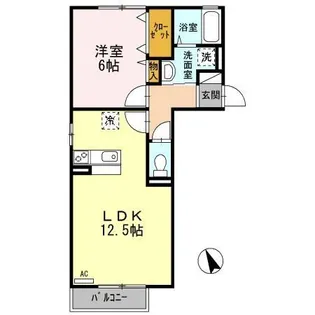 古新田 PADDY【2階】の間取り