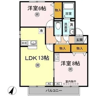 ボナールⅡ【2階】の間取り