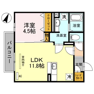 ラ・メージュ倉敷【3階】の間取り