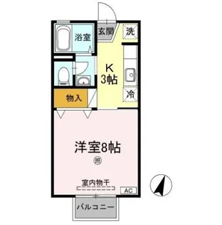 レインボーハイツ A棟【2階】の間取り