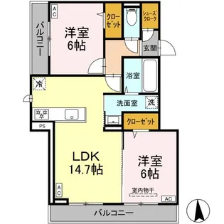 オルオルクラシキ【2階】の間取り