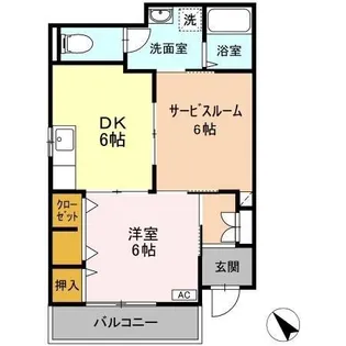 グランシード三宅【1階】の間取り