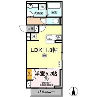 パーク倉敷【2階】の間取り