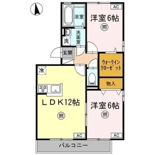 リビングタウン旭川 B棟【2階】の間取り
