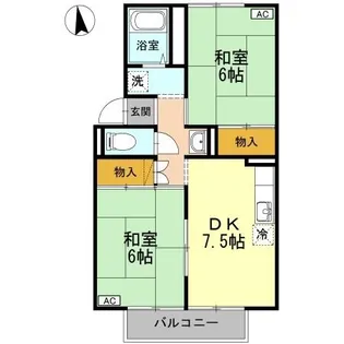 ハッピー・ユー B棟【2階】の間取り