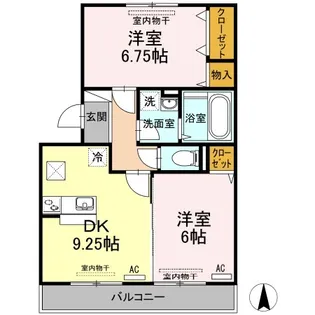 メルベーユ B棟【3階】の間取り