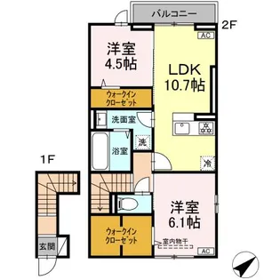 LE CLAIR【2階】の間取り