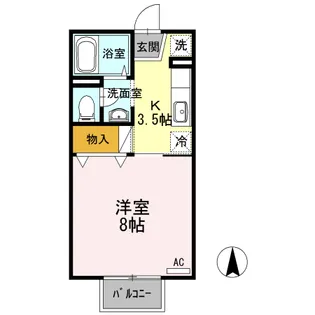 シャレード連島【201号室】の間取り