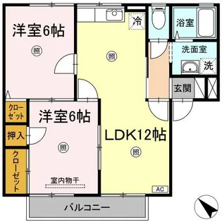 ビューバレー原田【2階】の間取り