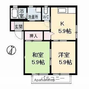 レーヴィンス B棟【1階】の間取り